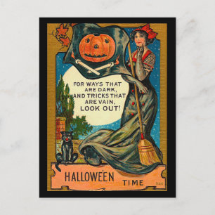 Vintag Halloween Postkarte