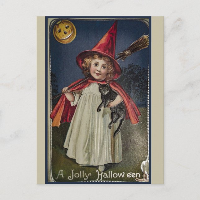 Vintag Halloween Postkarte (Vorderseite)