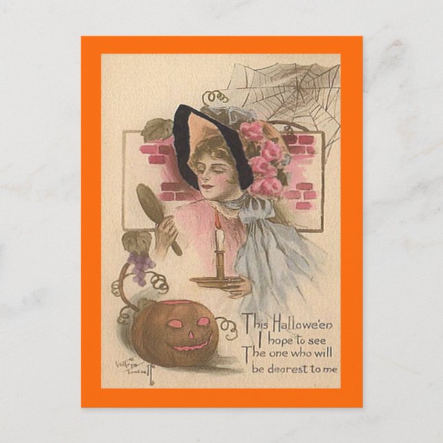 Vintag Halloween Postkarte (Vorderseite)