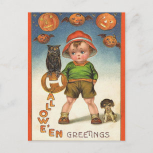 Vintag Halloween Postkarte