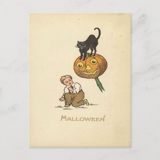 Vintag Halloween Postkarte (Vorderseite)