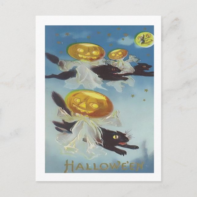 Vintag Halloween Postkarte (Vorderseite)