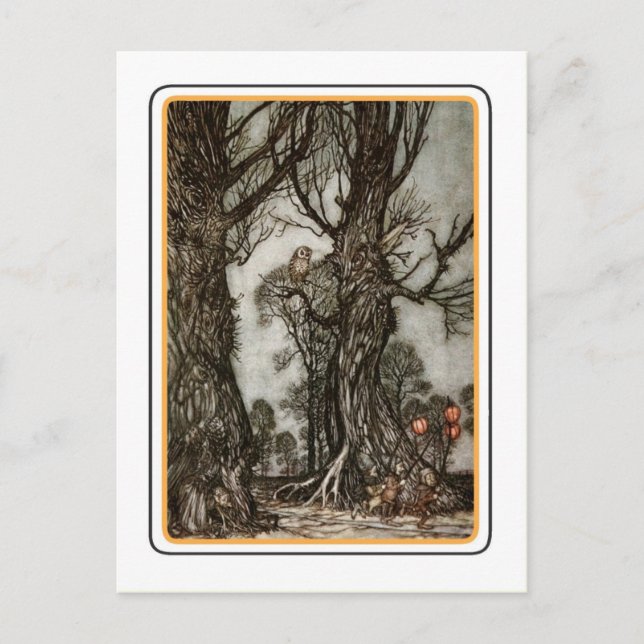 Vintag Halloween Postkarte (Vorderseite)