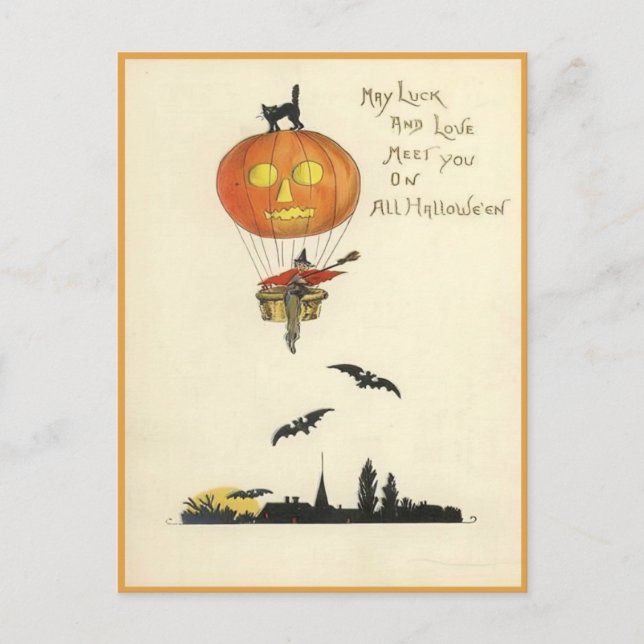 Vintag Halloween Postkarte (Vorderseite)