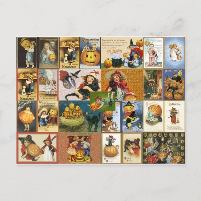 Vintag Halloween Postkarte (Vorderseite)