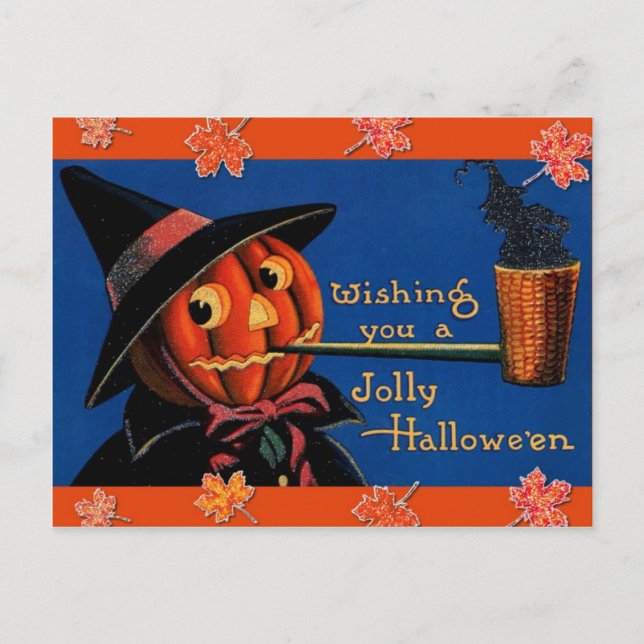Vintag Halloween Postkarte (Vorderseite)