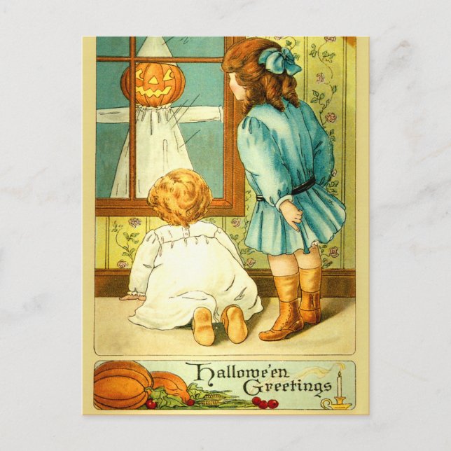 Vintag Halloween Postkarte (Vorderseite)