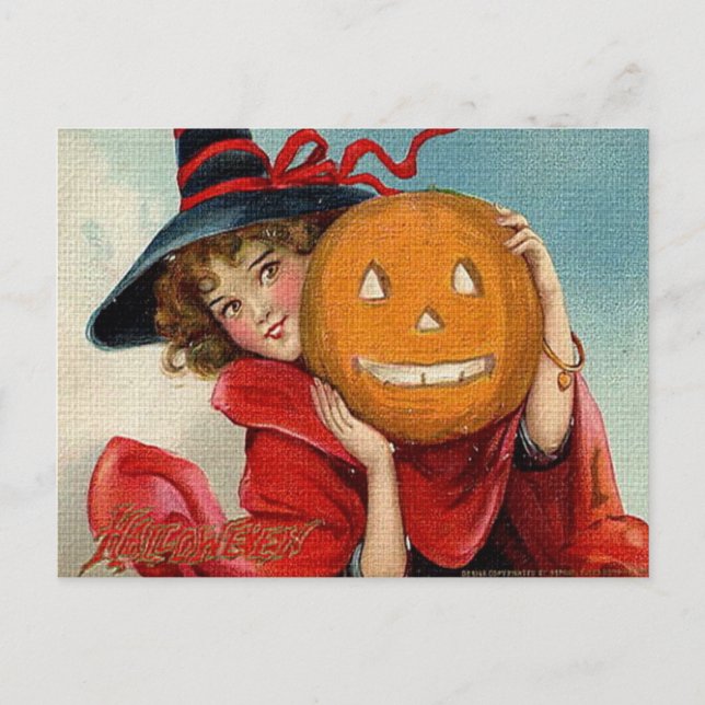 Vintag Halloween Postkarte (Vorderseite)