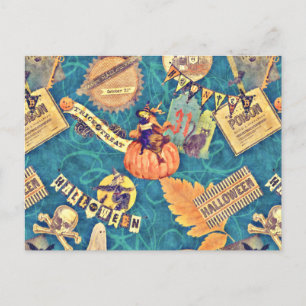 Vintag Halloween Postkarte