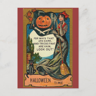 Vintag Halloween Postkarte