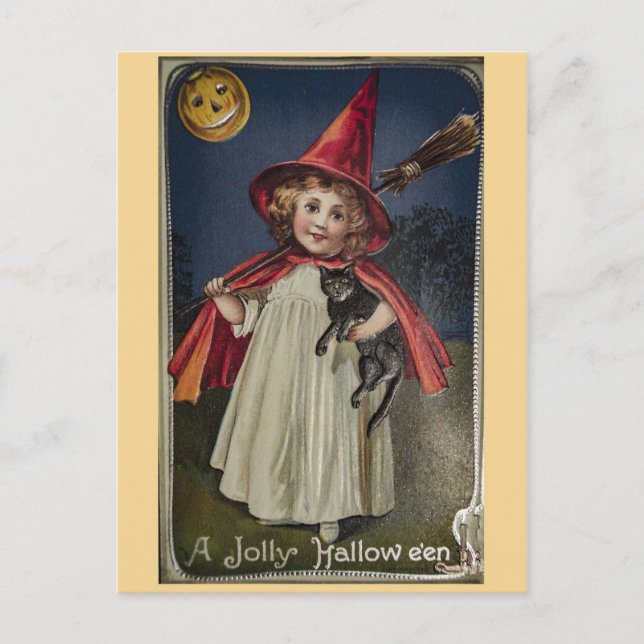 Vintag Halloween Postkarte (Vorderseite)