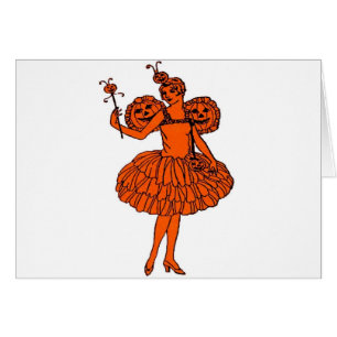 Vintag Halloween Pumpkin Fairy
