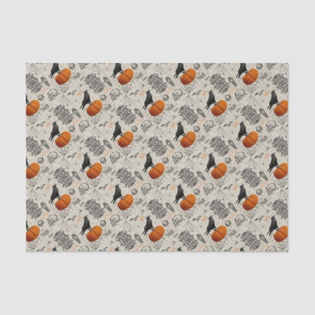 Vintag Halloween Seidenpapier (Vorderseite)