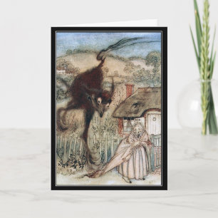 Vintag Halloween Spooky Hexe Arthur Rackham Karte