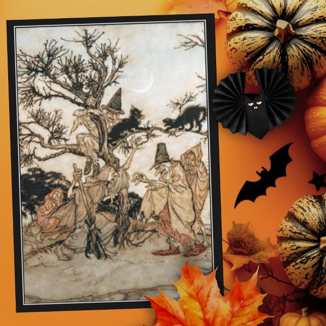 Vintag Halloween Spooky Hexe Arthur Rackham Karte (Von Creator hochgeladen)
