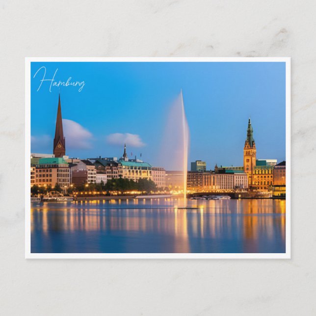 Vintag Hamburg Deutschland Elbphilharmonie Travel Postkarte (Vorderseite)