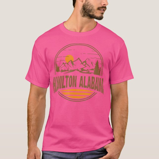 Vintag Hamilton Alabama Bergwandern Souvenir T-Shirt (Vorderseite)