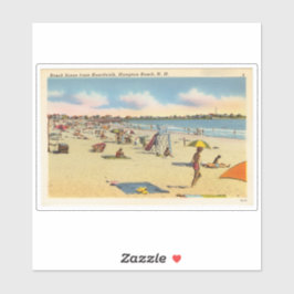 Vintag Hampton Beach Postcard Aufkleber