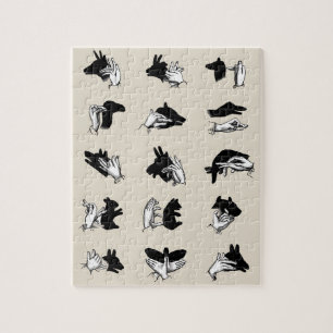 Vintag Hand Puppet Shadow Games Puzzle