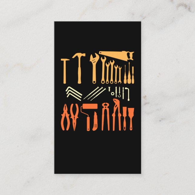 Vintag Handwerker Garage Tools Vater Handyman Visitenkarte (Vorderseite)