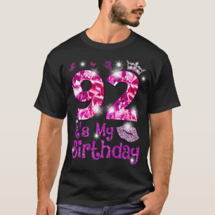 Vintag Happy 92 I My Birthday Crown Lips 92 B T-Shirt