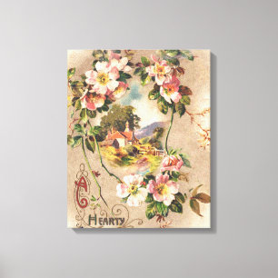 Vintag Happy Birthday Card Artwork Leinwanddruck