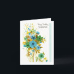 Vintag Happy Birthday Grandson Karte<br><div class="desc">Hübsche Vintage Geburtstagskarte für Grandson.</div>