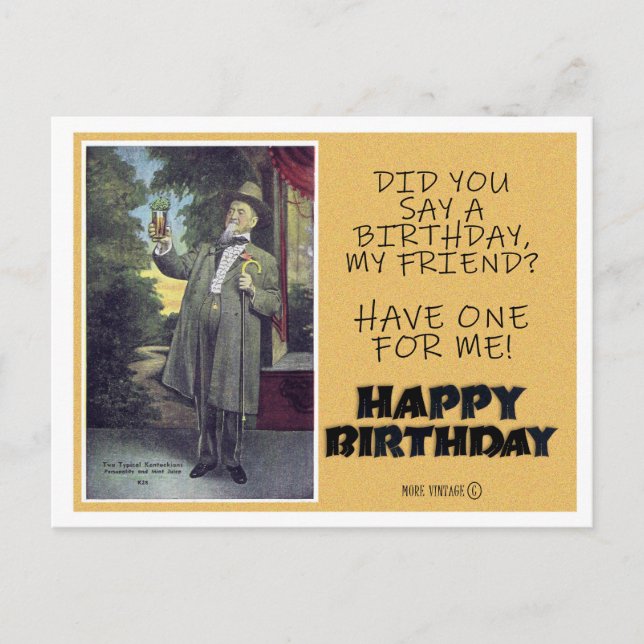 Vintag HAPPY BIRTHDAY GREETING POSTCARD Postkarte (Vorderseite)