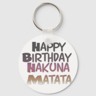 Vintag Happy Birthday Hakuna Matata Lila Inspir Schlüsselanhänger