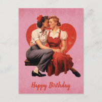 Vintag Happy Birthday Lesbian Couple