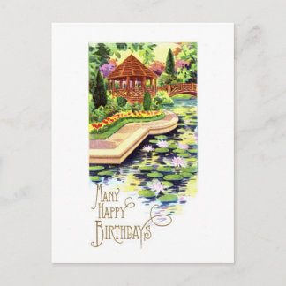 Vintag Happy Birthday Postcard Postkarte