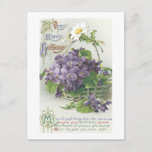 Vintag Happy Birthday Postcard Postkarte