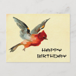 Vintag Happy Birthday Postkarte