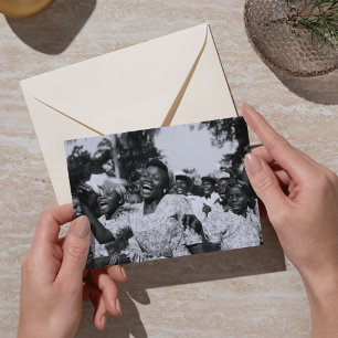 Vintag Happy Black Women tanzen Postkarte