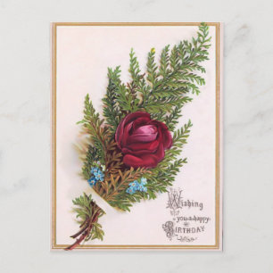Vintag Happy Geburtstag Postkarte