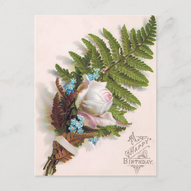 Vintag Happy Geburtstag Postkarte (Vorderseite)