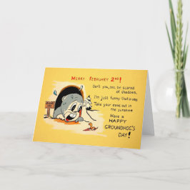 Vintag Happy Groundhog Day Card Feiertagskarte