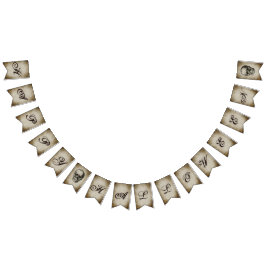 Vintag Happy Halloween Bunt Flag Banner