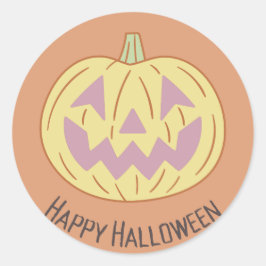 Vintag Happy Halloween Runder Aufkleber