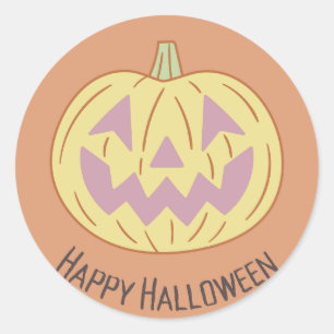 Vintag Happy Halloween Runder Aufkleber