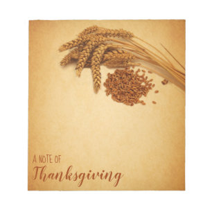 Vintag Happy Thanksgiving Wheat Corn Notizblock