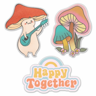 Vintag Happy together l Mushroom spiel gitarr Aufkleber