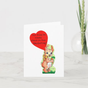 Vintag Hare Valentine Karte
