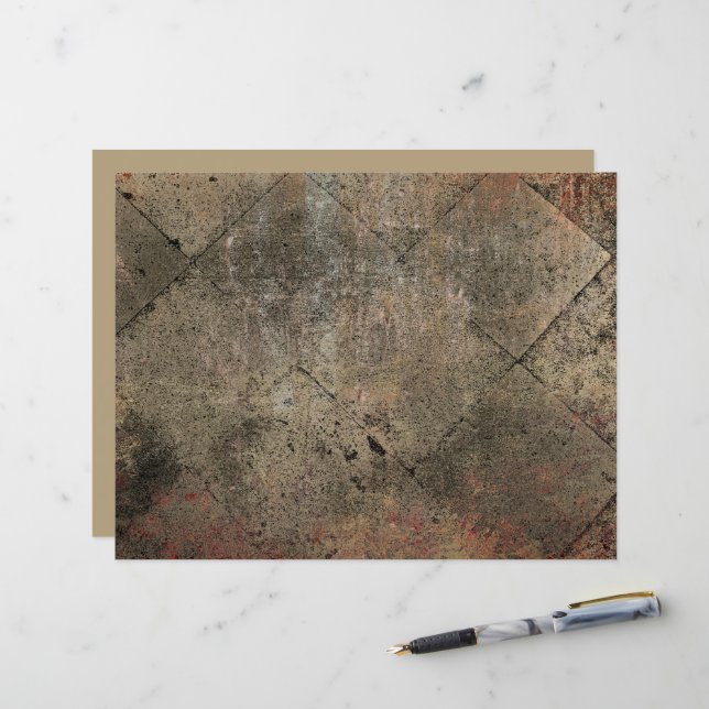 Vintag Harlequin Sepia Brown Black Grunge Texture (Vorderseite/Rückseite Beispiel)