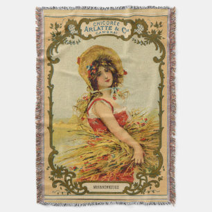 Vintag Harvest Girl Decke
