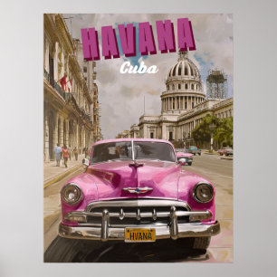 Vintag Havana Vibes: Nationale Hauptstadt Poster