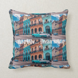 Vintag Havanna Cuba Colorful "Cuba vibe" Kissen