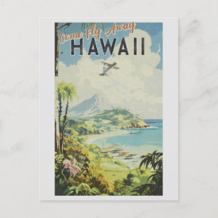 Vintag Hawaii Island Retro Travel Postkarte