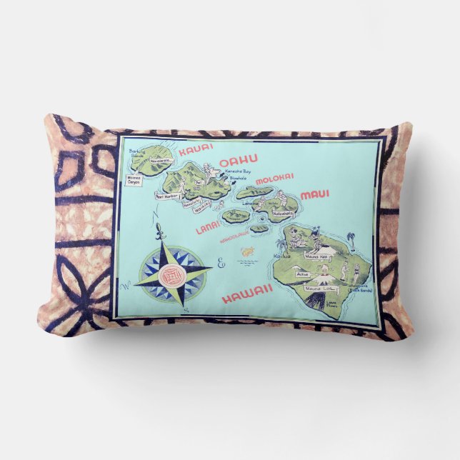 Vintag Hawaii Pillow Lendenkissen (Vorderseite)