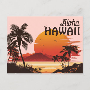 Vintag Hawaii Postcard Feiertagspostkarte